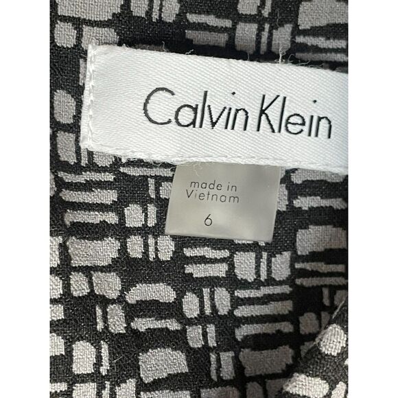 Calvin Klein Scuba Crepe Women's Dress Sheath Knee Length Sleeveless 6 Black - Picture 4 of 7